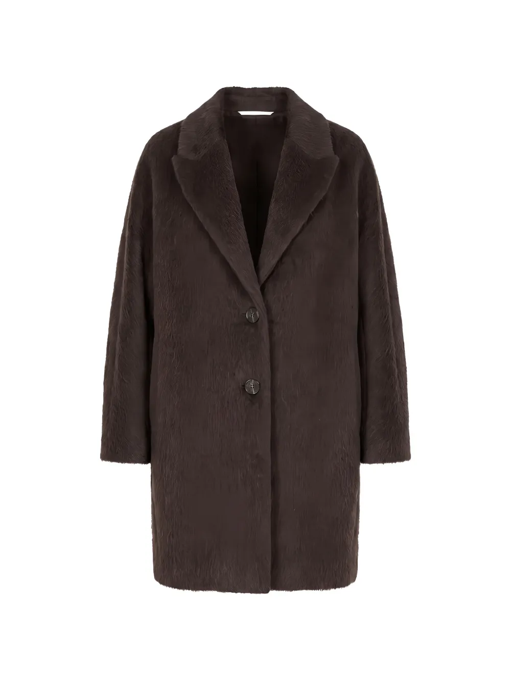 Peserico brushed notched-lapel coat
