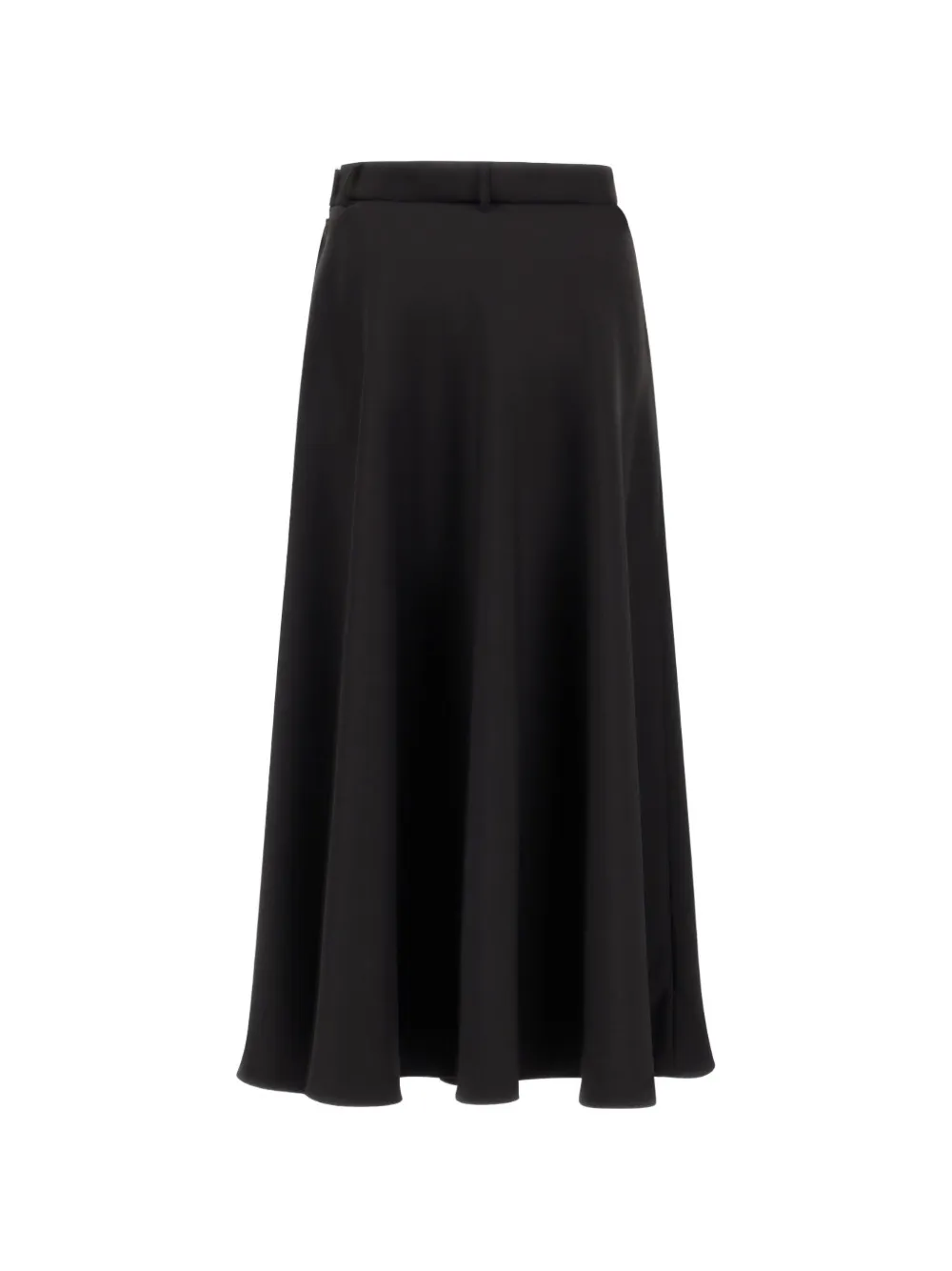 Herno Flared midi-rok met knoopdetail Zwart