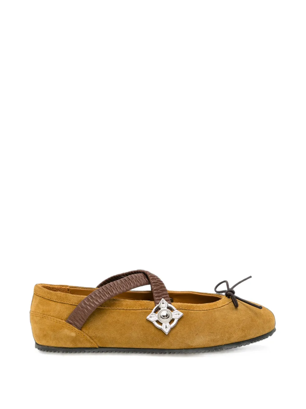 Toga Ballerine in pelle - Marrone