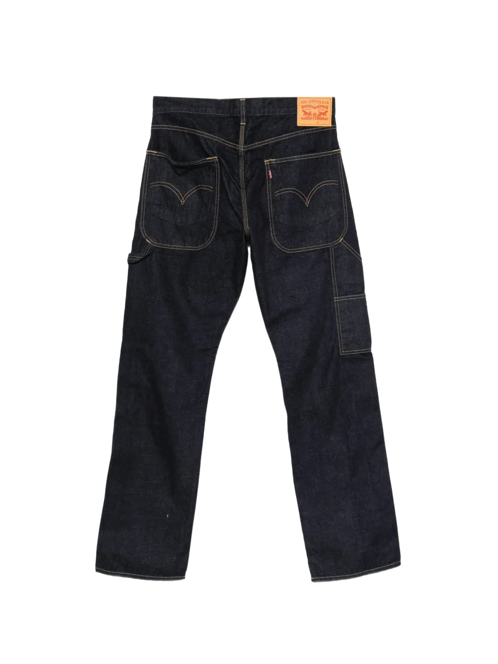 Junya Watanabe MAN x Levi's contrast-stitch carpenter jeans Blauw