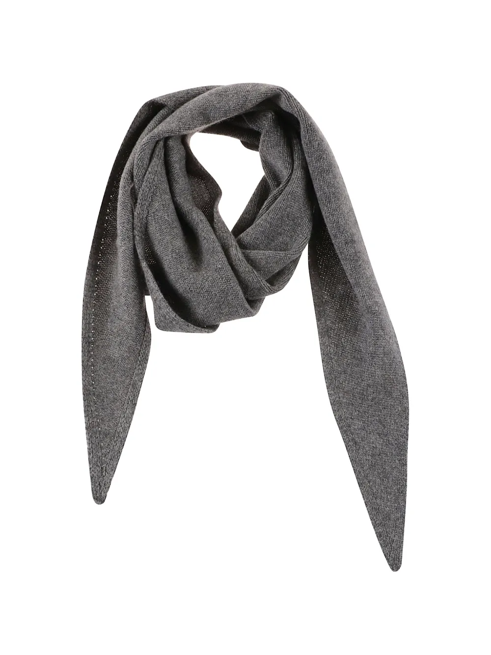 BeYou Sciarpa in maglia fine a punta - Grigio