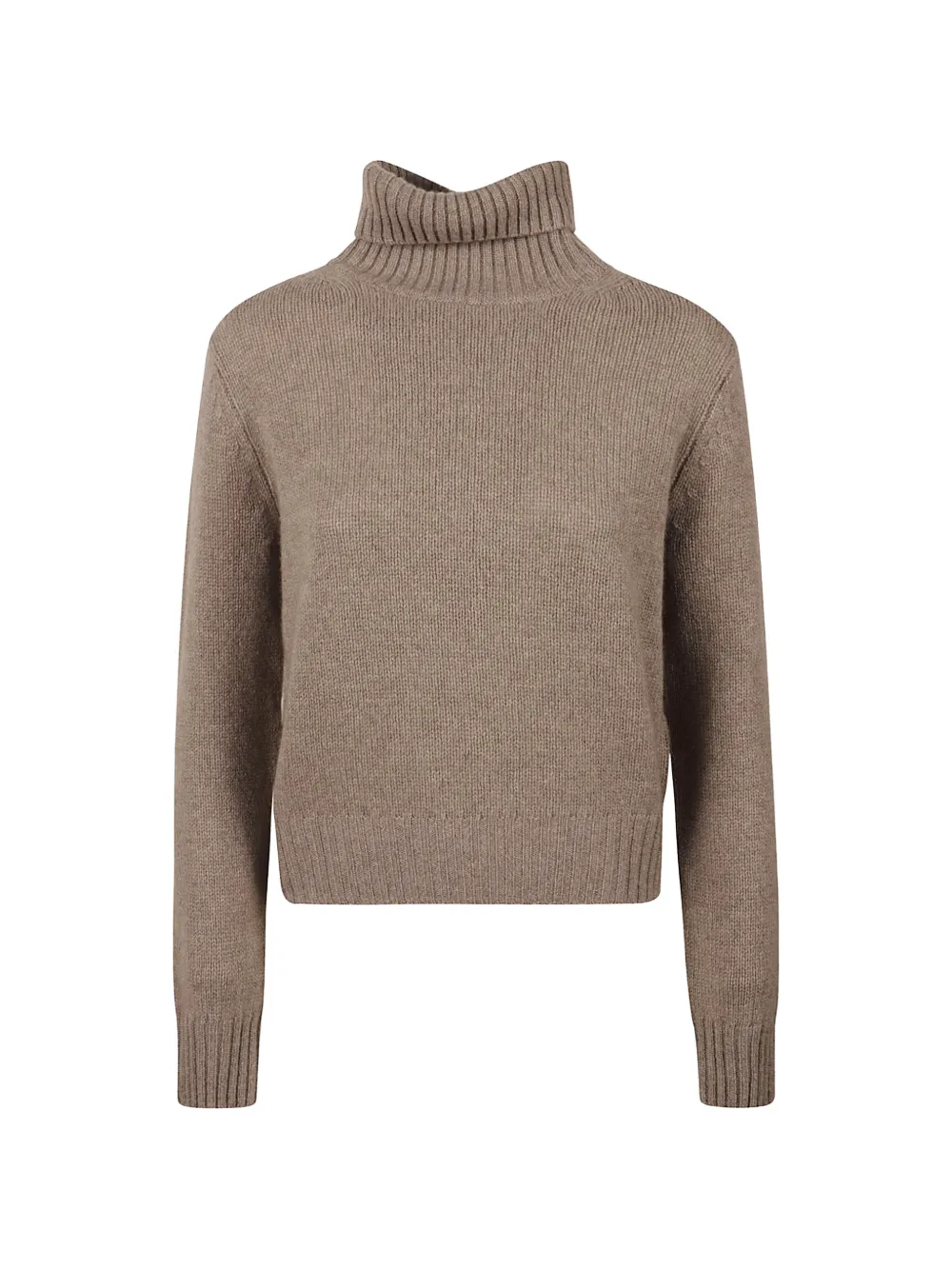 BeYou ribbed roll-neck sweater - Marrone