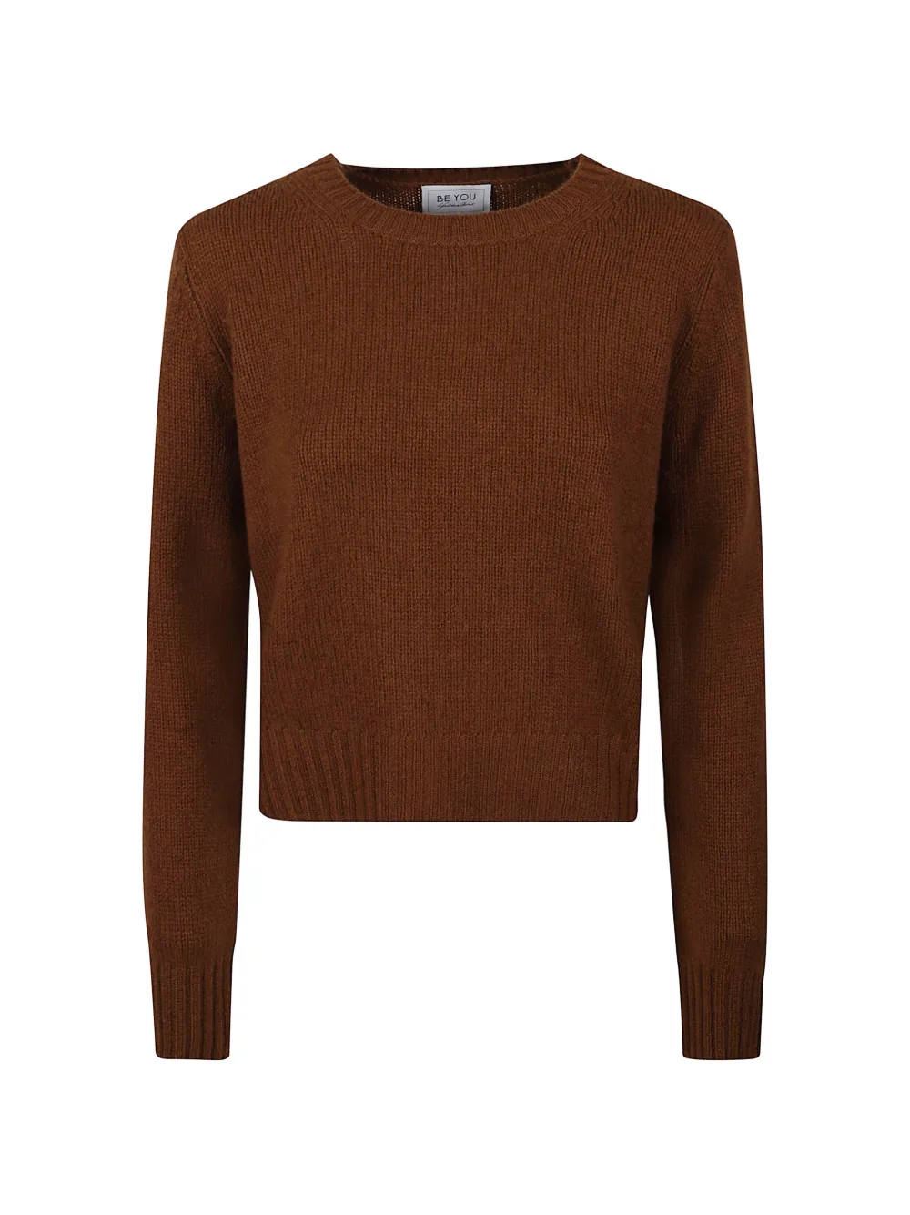 Beyou Fine-knit Sweater In Brown