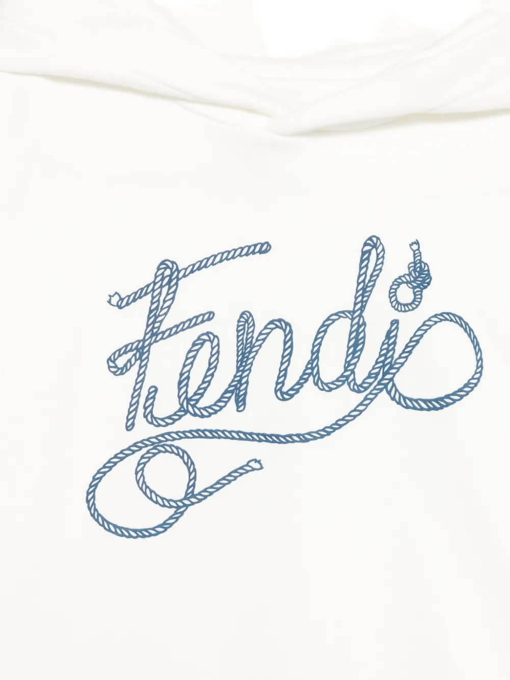Fendi Kids Mouwloze hoodie Wit