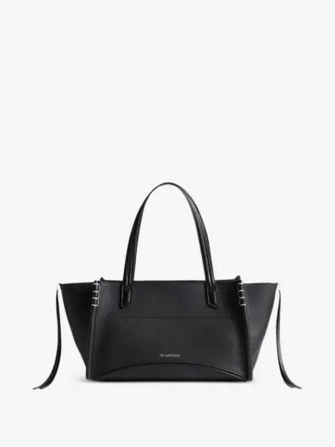 JW Anderson Elongated contrast-stitch leather tote bag