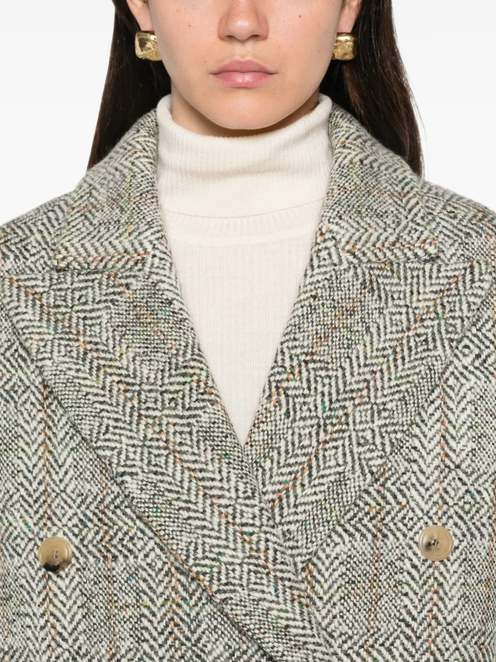 Ermanno Scervino Jas met dubbele rij knopen Grijs