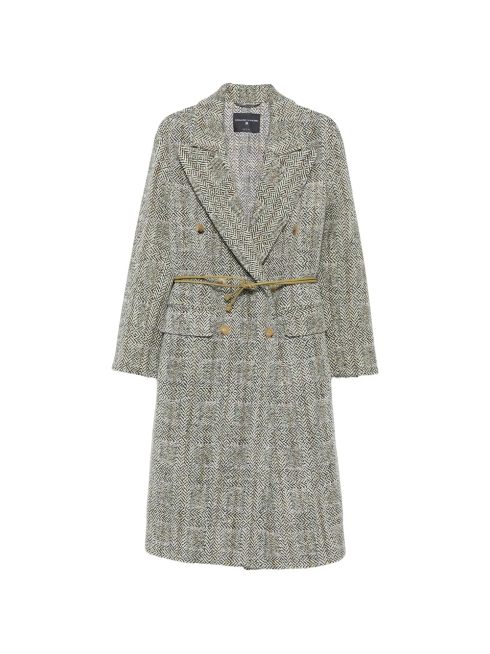 Ermanno Scervino herringbone double-breasted coat - Grigio