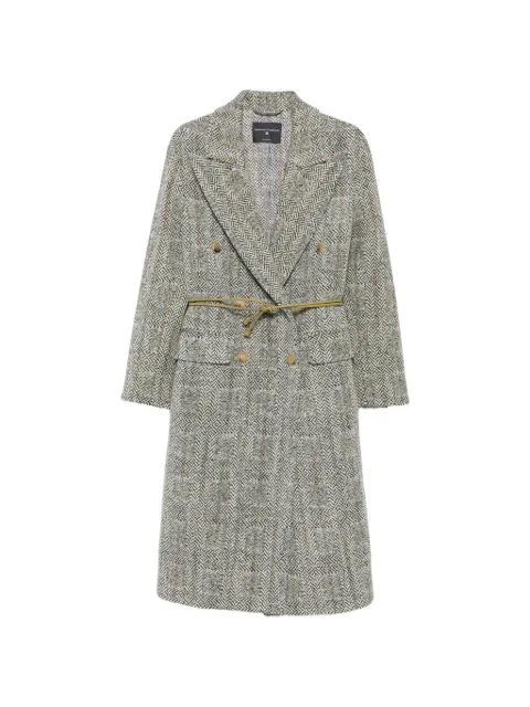 Ermanno Scervino abrigo con doble botonadura y motivo espiga