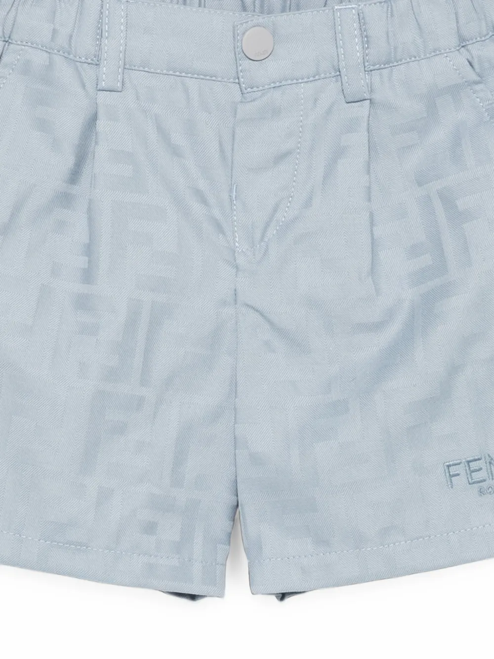 Fendi Kids FF shorts met logo-jacquard Blauw