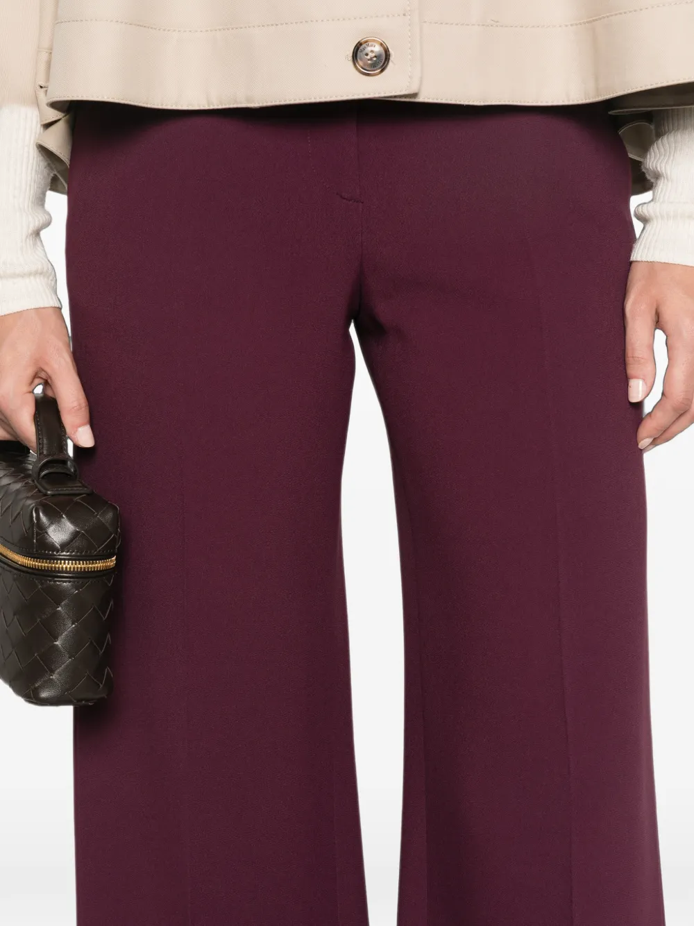 Ermanno Scervino Pantalon met wijde pijpen Paars
