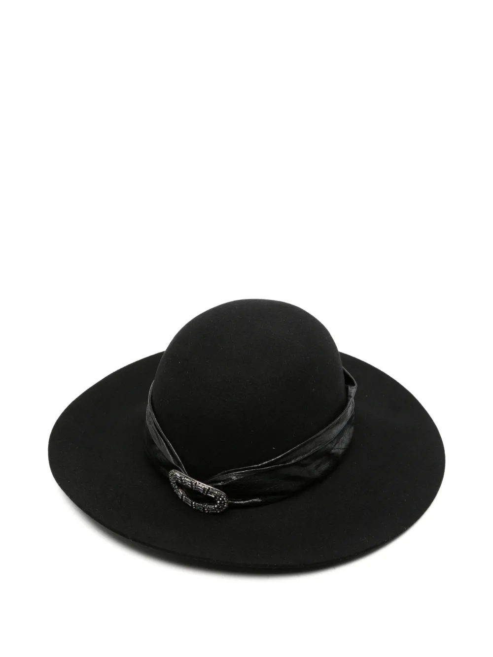 Ermanno Scervino crystal-embellished wide-brim hat