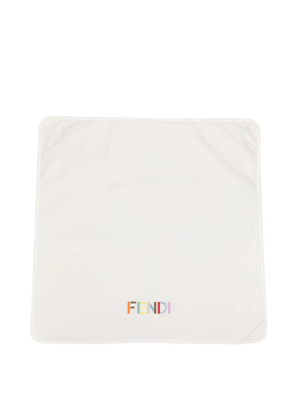 Fendi Kids Coperta con ricamo - Bianco