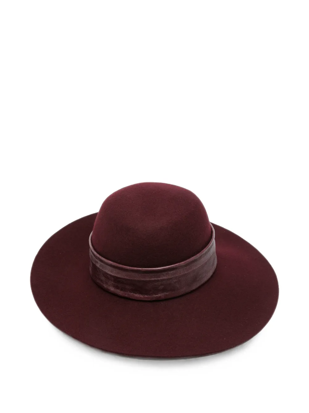 Ermanno Scervino Hoed met gespdetail en brede rand Rood