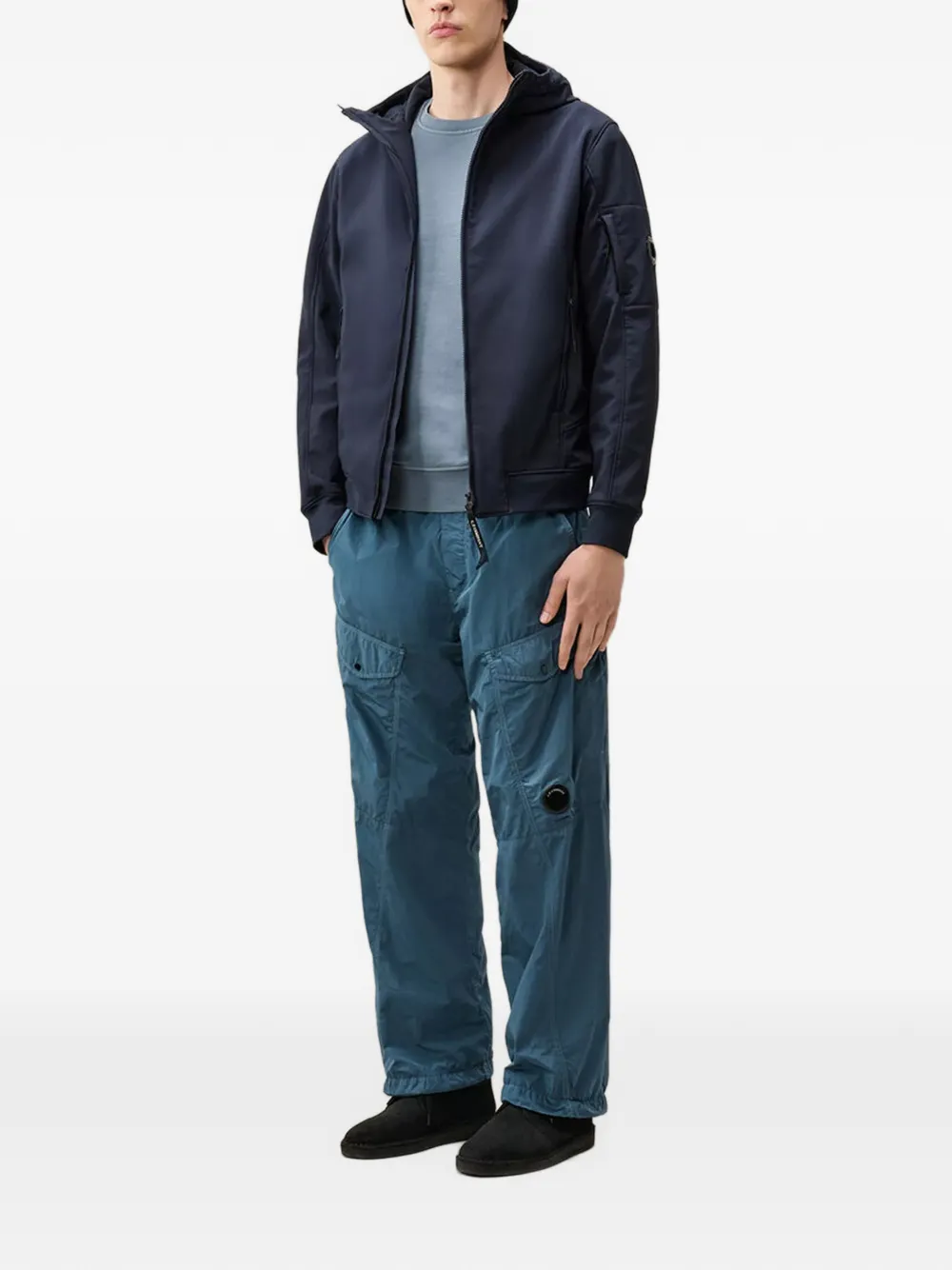 C.P. Company Lens-detail sweatshirt Blauw
