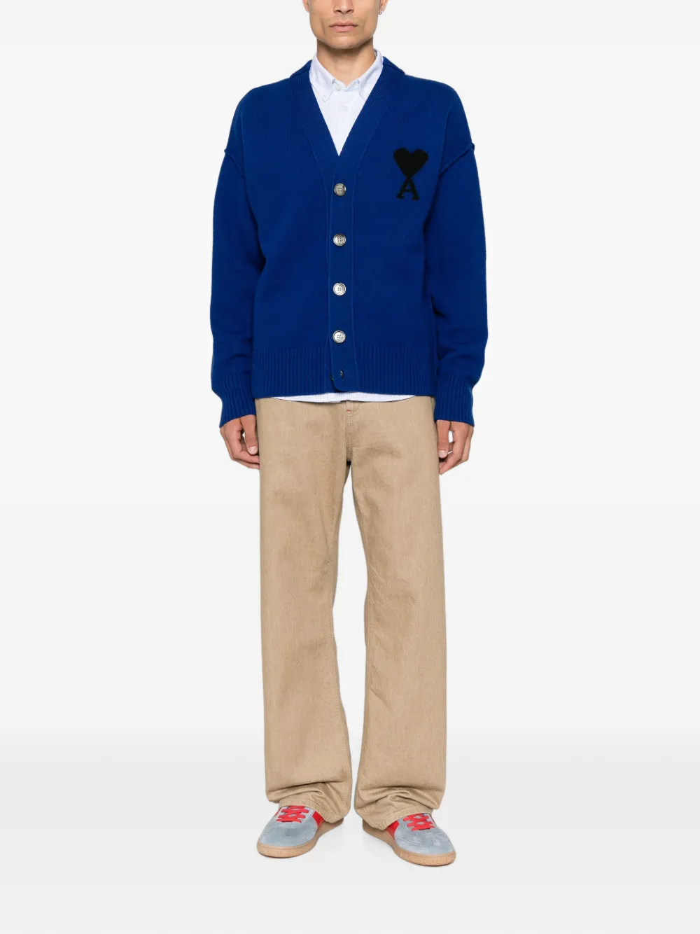 AMI Paris Ami de Coeur vest Blauw