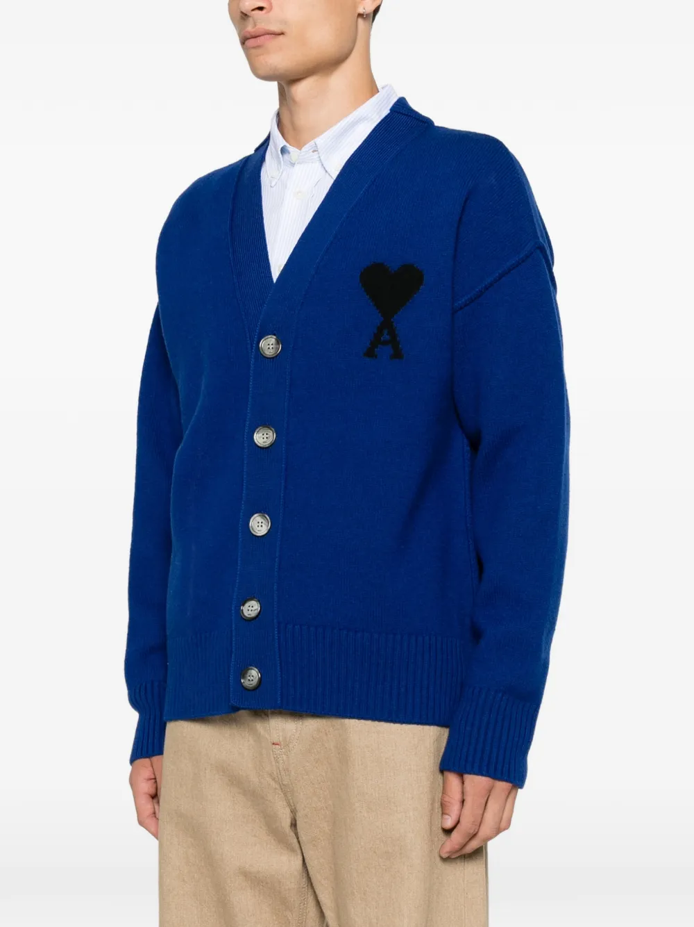 AMI Paris Ami de Coeur vest Blauw