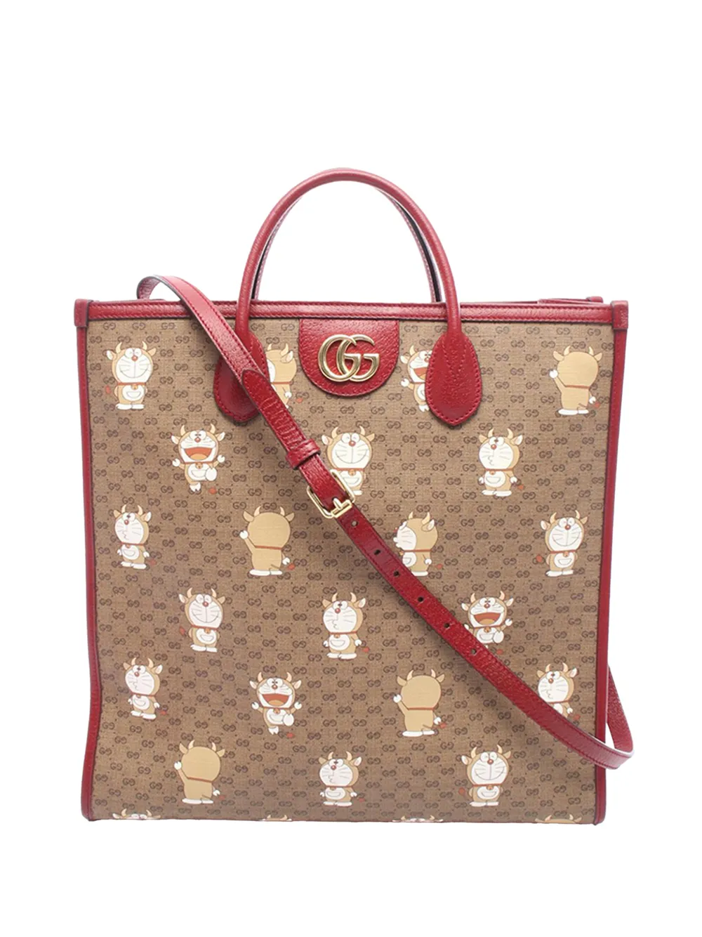 Gucci Pre-Owned 2016-2026 Micro GG Supreme Doraemon satchel - Marrone