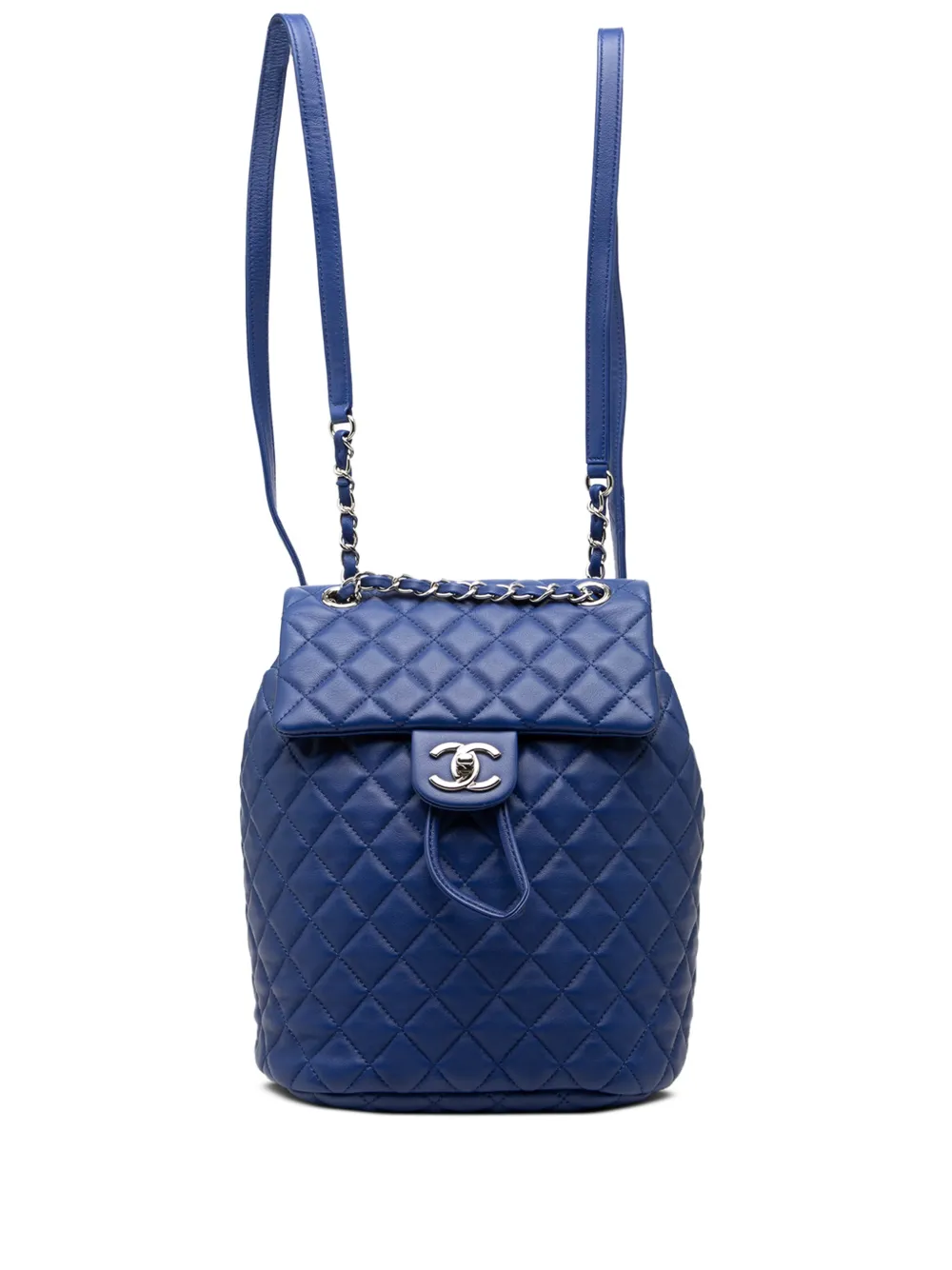 CHANEL Pre-Owned 2016-2017 Small Lambskin Urban Spirit backpack - Blu