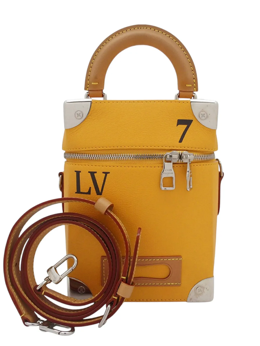 Louis Vuitton Pre-Owned 2022 Leather Vertical Box Trunk satchel - Gelb
