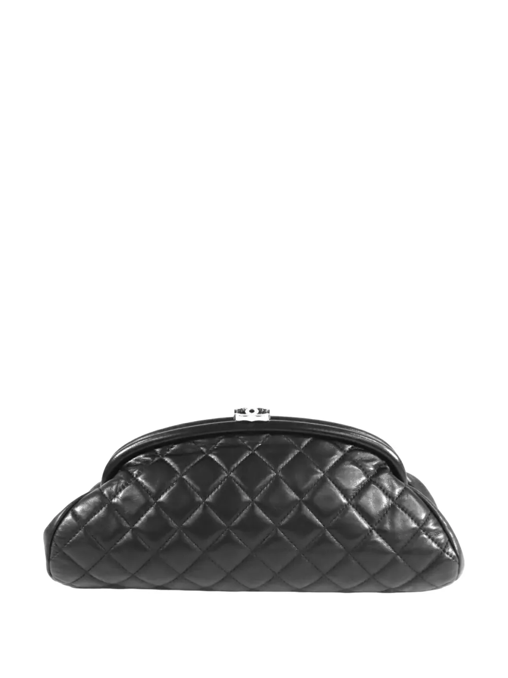 CHANEL Pre-Owned 2006-2008 Quilted Lambskin Timeless Kisslock clutch bag - Nero