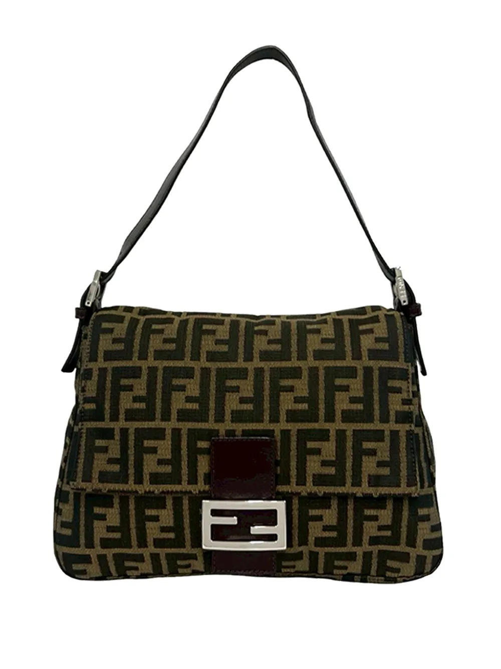 Fendi Pre-Owned 2000-2010 Zucca Canvas Mamma Forever shoulder bag - Braun