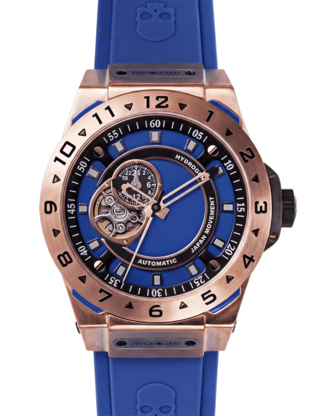 Hydrogen Vento 44mm skeleton dial watch - Blu