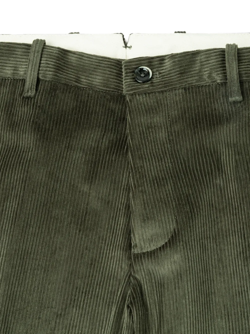 Nine In The Morning Giove slim-fit ribfluwelen broek Groen