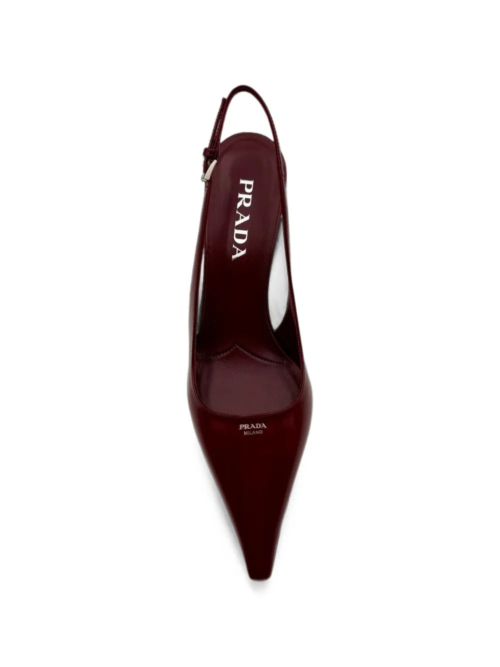 Prada pointed-toe slingback pumps Rood