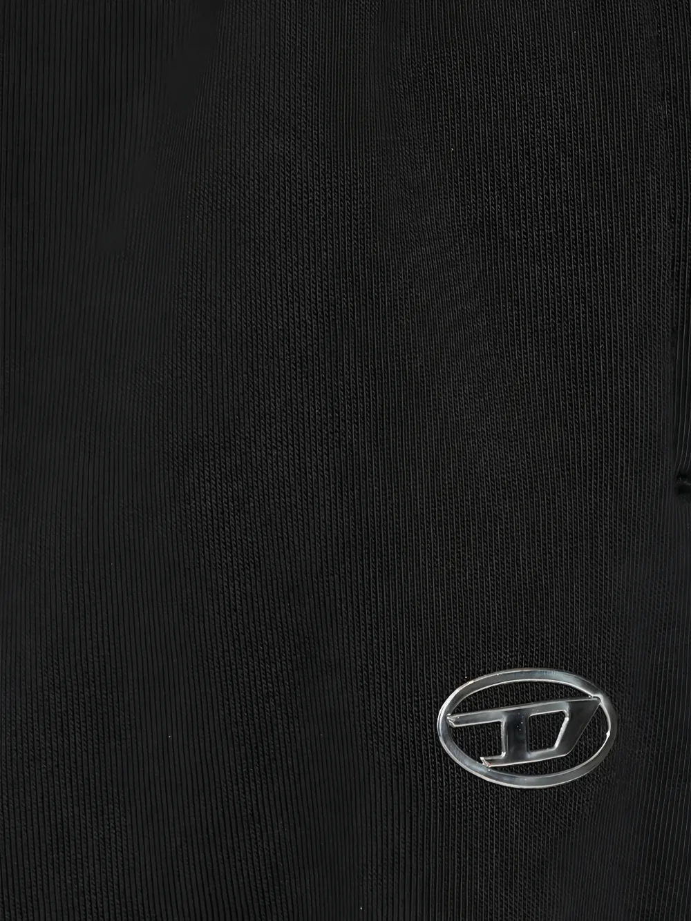 Diesel Ruimvallende trainingsbroek met elastische tailleband Zwart