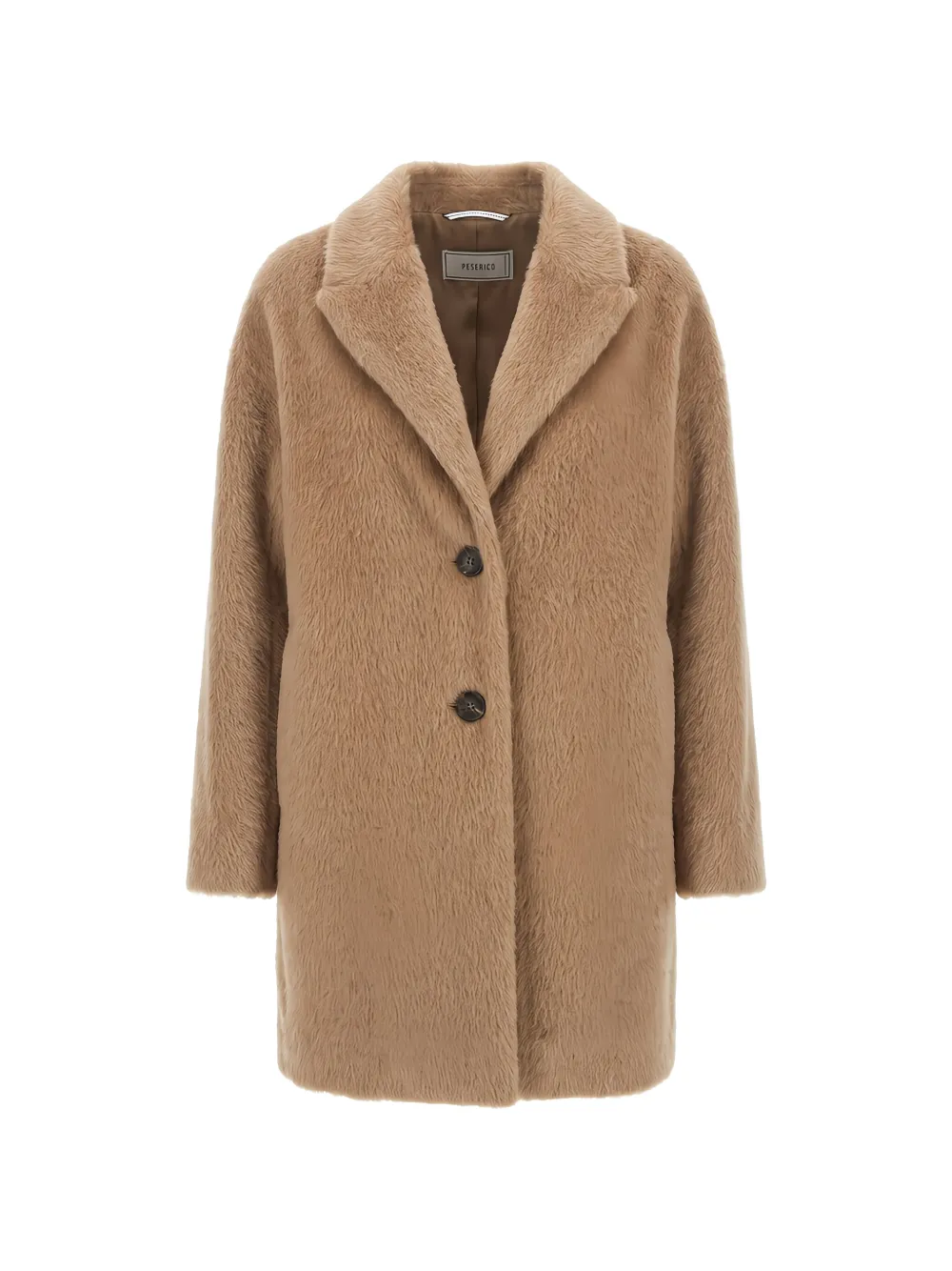 Peserico brushed-finish single-breasted coat