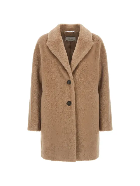 Peserico brushed-finish single-breasted coat