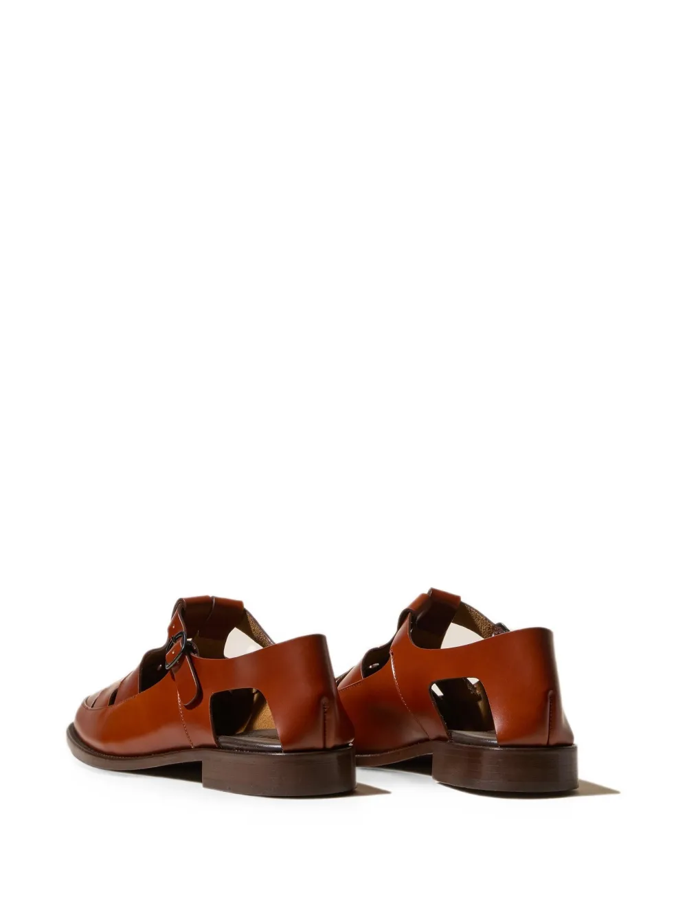 Hereu Besso geweven sandalen met T-bandje Bruin