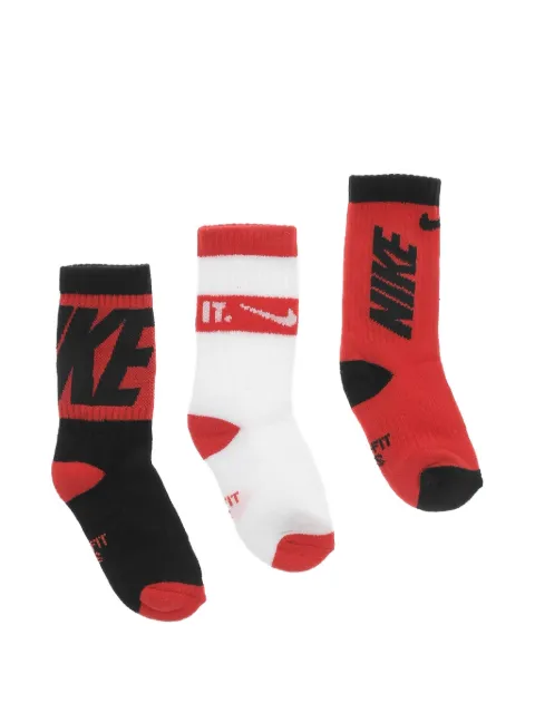 Nike Kids Dri-Fit logo-print socks (set of three)