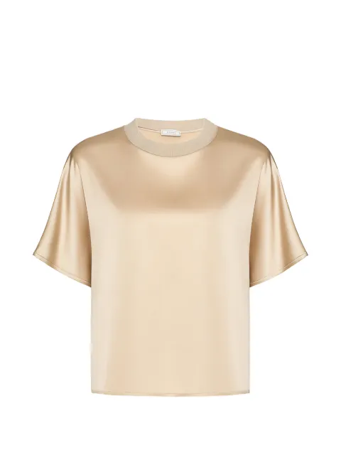Peserico satin kimono-sleeve blouse