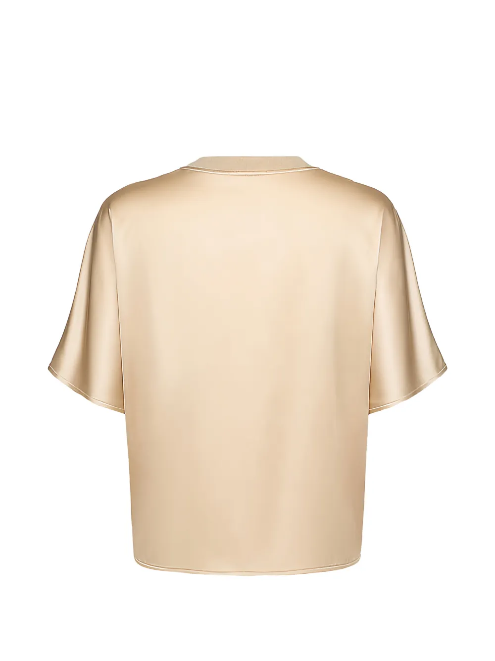 Peserico Satijnen blouse met kimono mouwen Beige