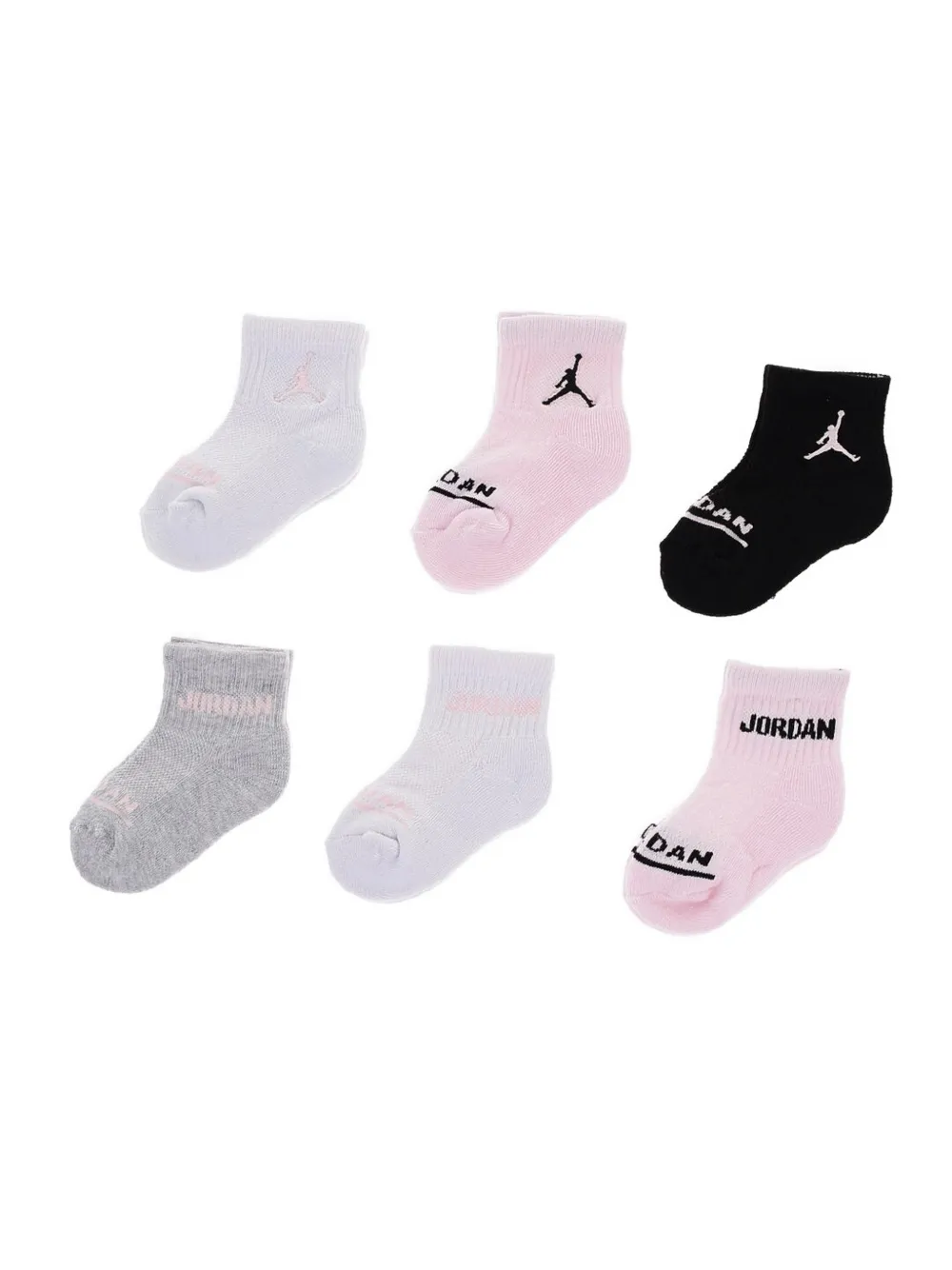 Jordan Kids logo-embroidered socks set (set of six) Roze