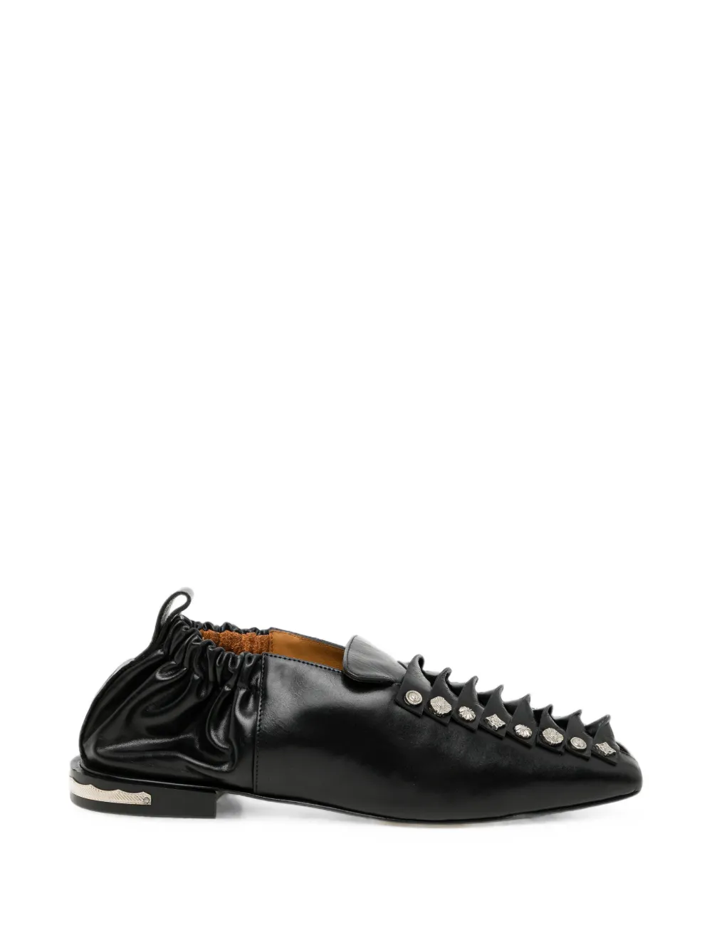 Toga stud-embellished chain-link loafers
