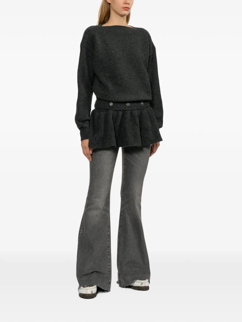 R13 Flared jeans Grijs