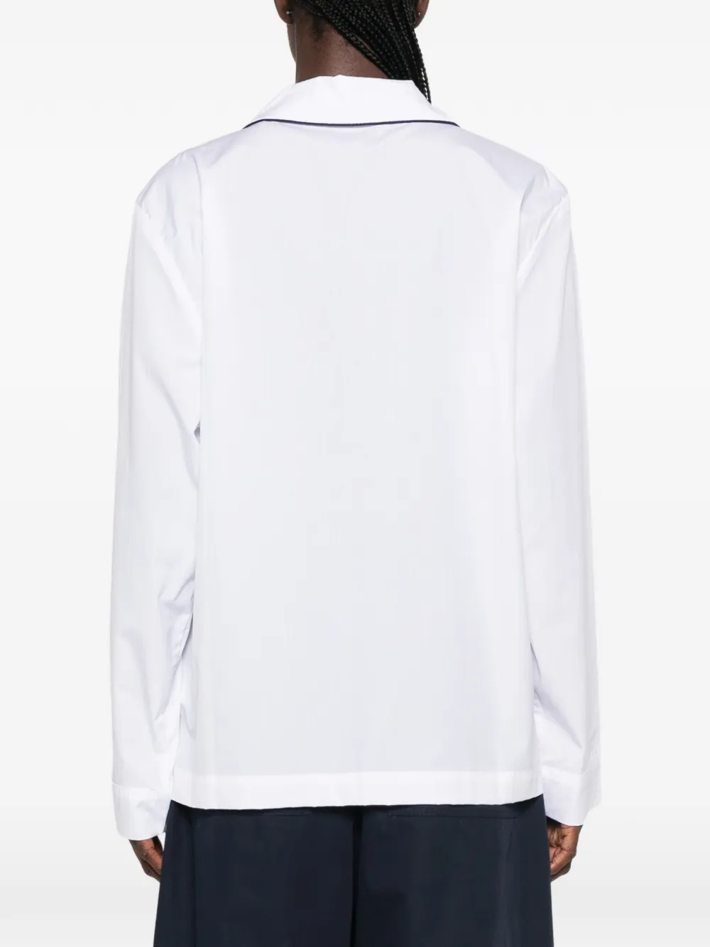 Sporty & Rich piping-detail shirt Wit
