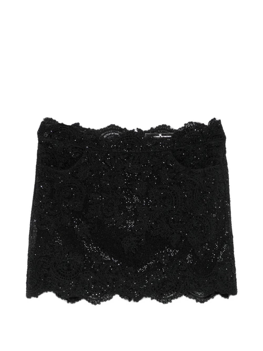 Ermanno Scervino lace-overlay sequin-embellished mini skirt