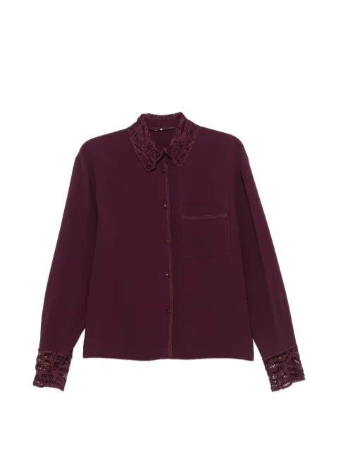 Ermanno Scervino lace-trim button-up shirt