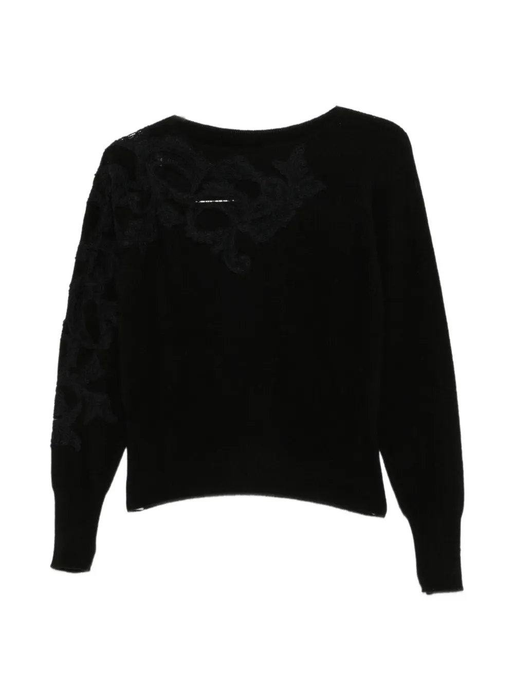 Ermanno Scervino lace-embellished cut-out sweater - Schwarz