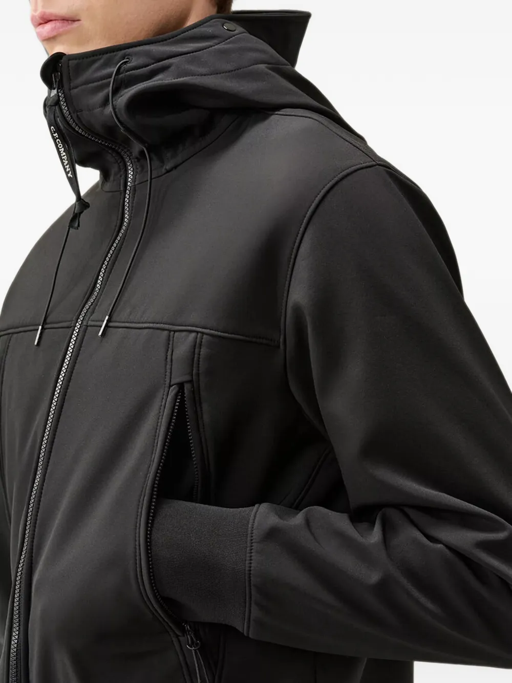 C.P. Company ^ C.P. Shell-R jack met goggle-detail Zwart