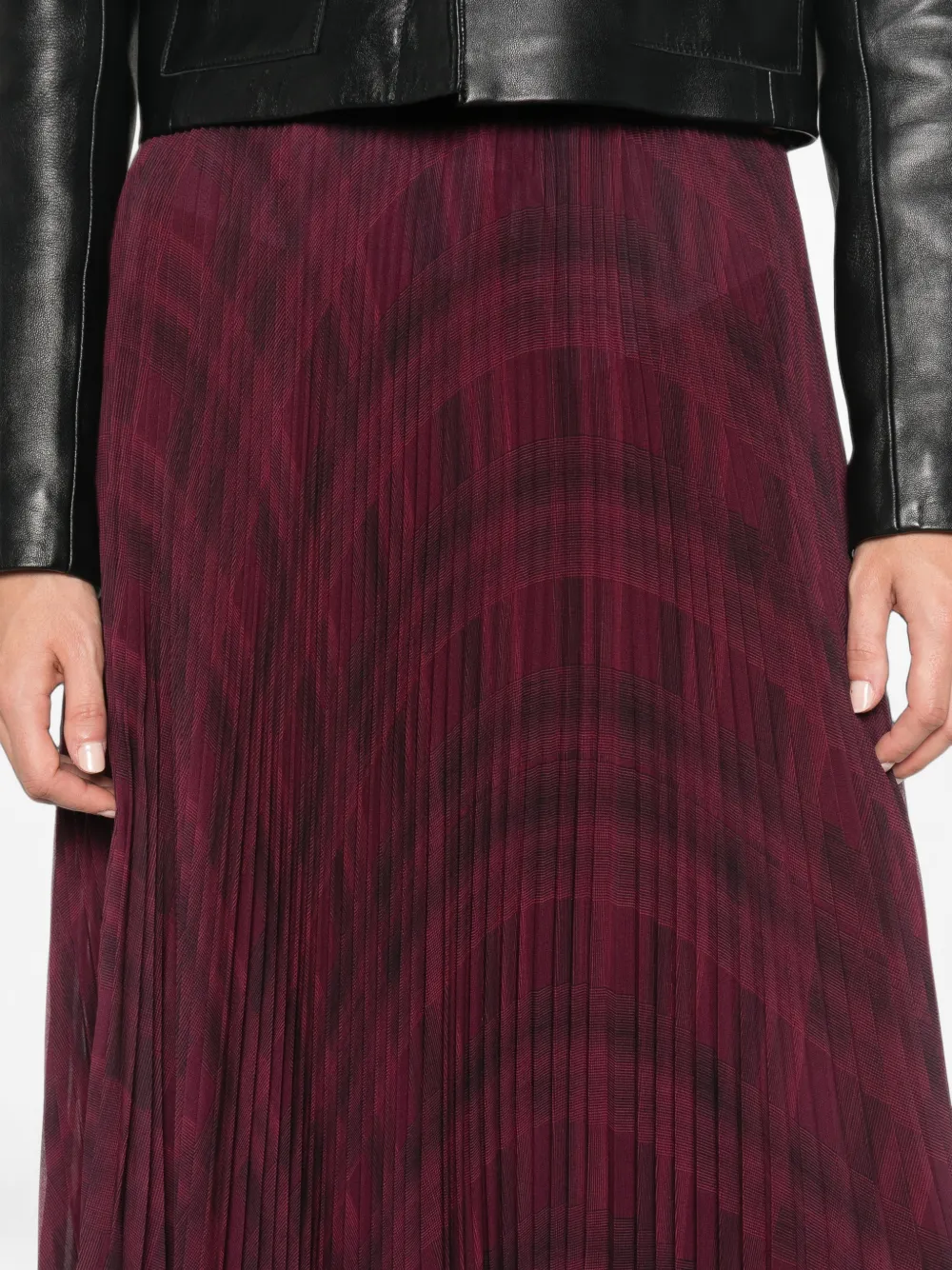 Ermanno Scervino Midi-rok met plissé-effect en patroon Rood