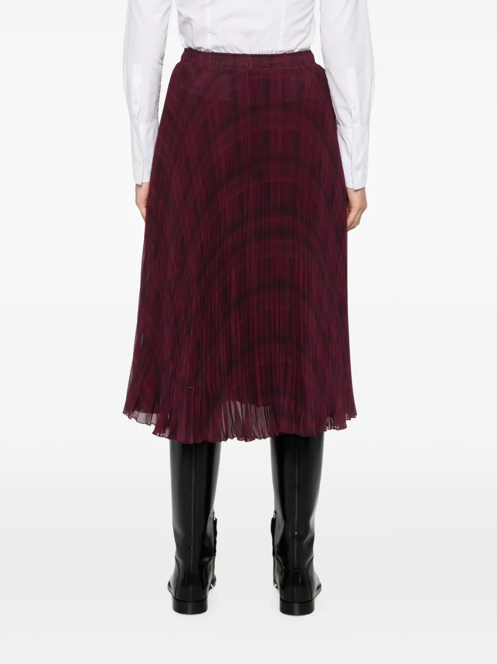 Ermanno Scervino Midi-rok met plissé-effect en patroon Rood