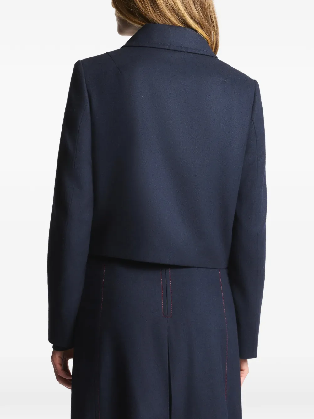 Fay 3 Ganci cropped jack met haaksluiting Blauw