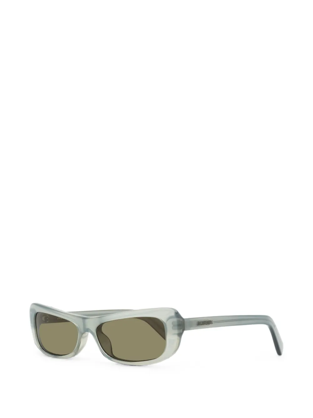 Jacquemus Capri zonnebril met rechthoekig montuur Grijs