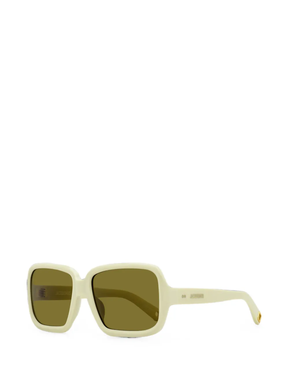 Jacquemus Cabana zonnebril met vierkant montuur Beige