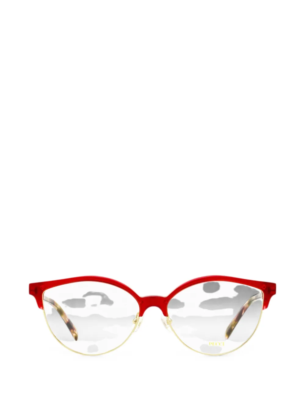 Pucci Browline Glasses In 红色
