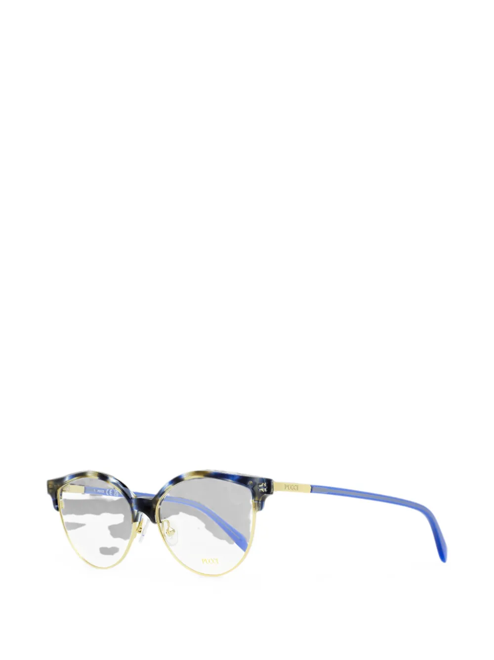 Pucci Ep5259 Browline Oval-frame Glasses In 蓝色